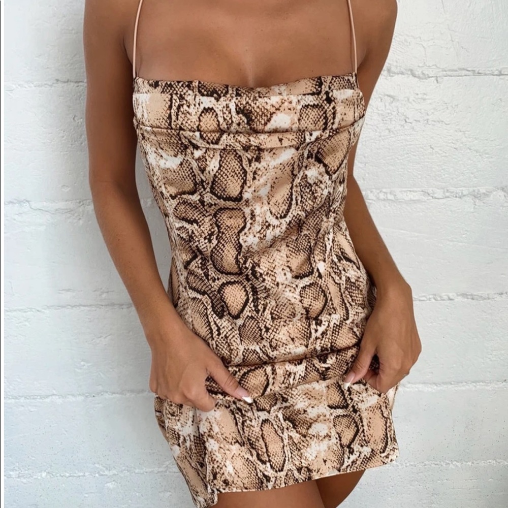 Snake print dress